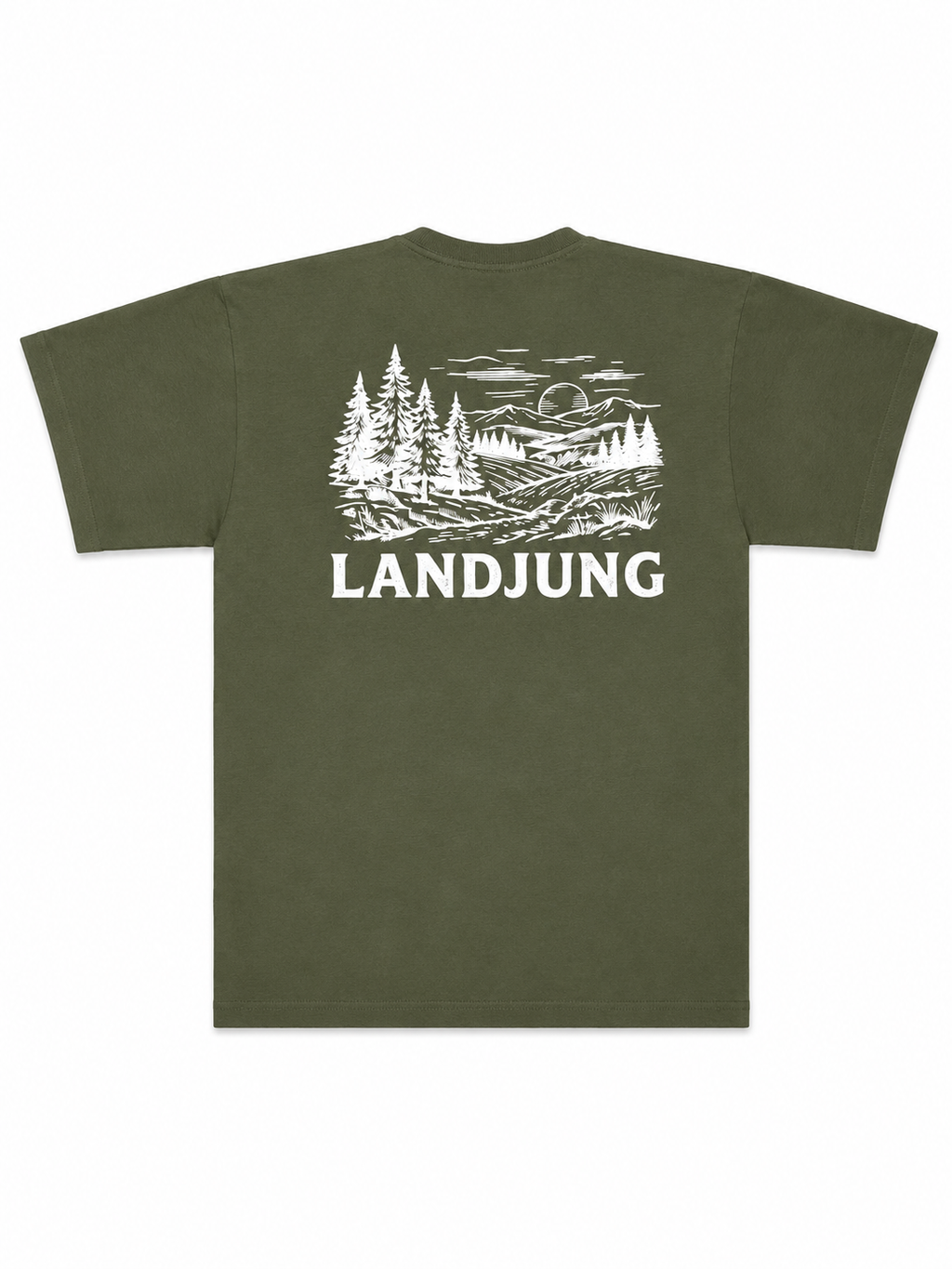 LandJung T-Shirt Oliv – FOREST BACKPRINT