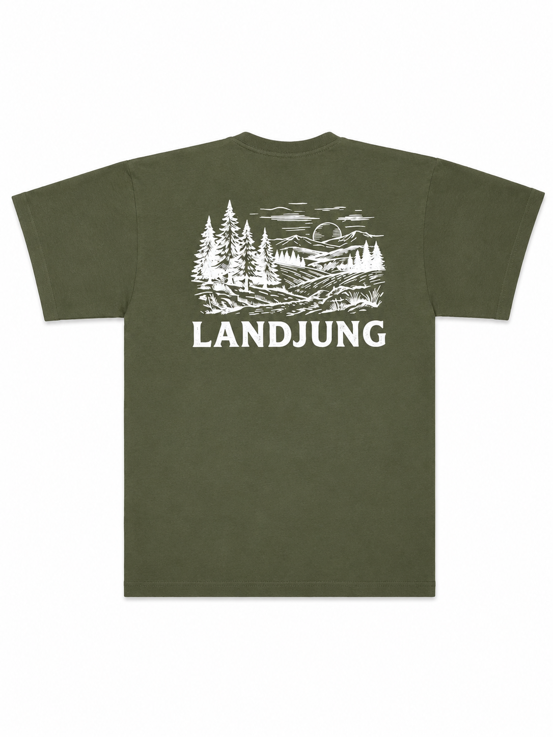 LandJung T-Shirt Oliv – FOREST BACKPRINT