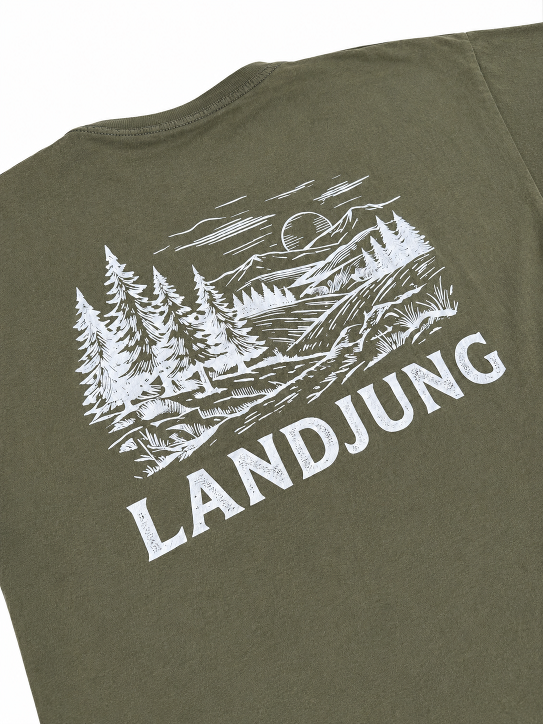 LandJung T-Shirt Oliv – FOREST BACKPRINT