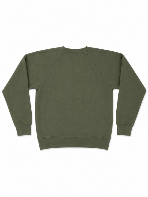 LandJung Sweater Oliv Brustlogo – Essential