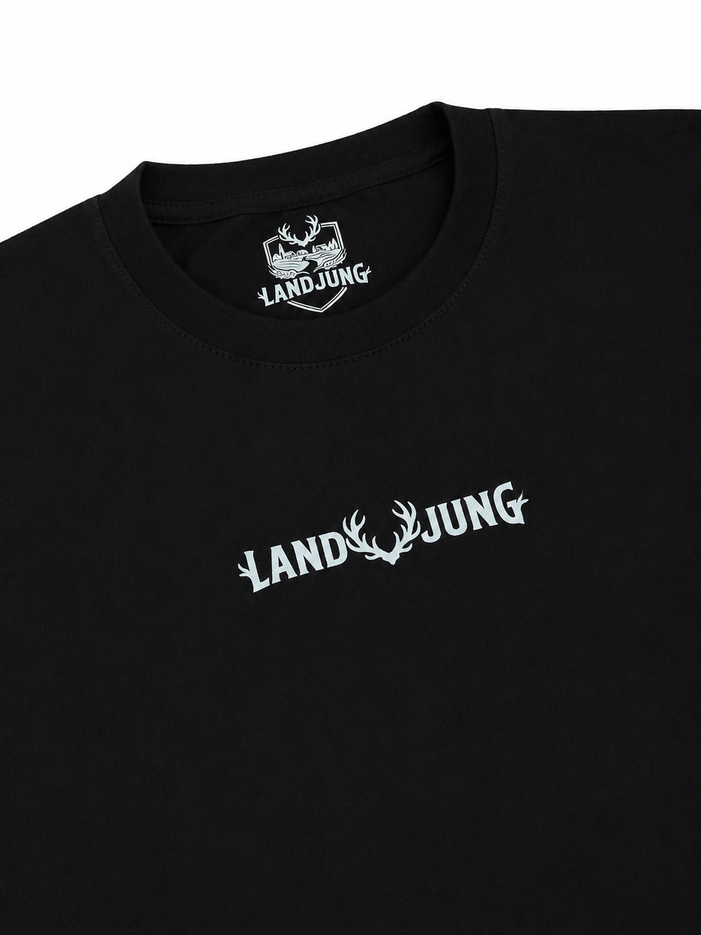 LandJung T-Shirt Schwarz – Essential Brustlogo