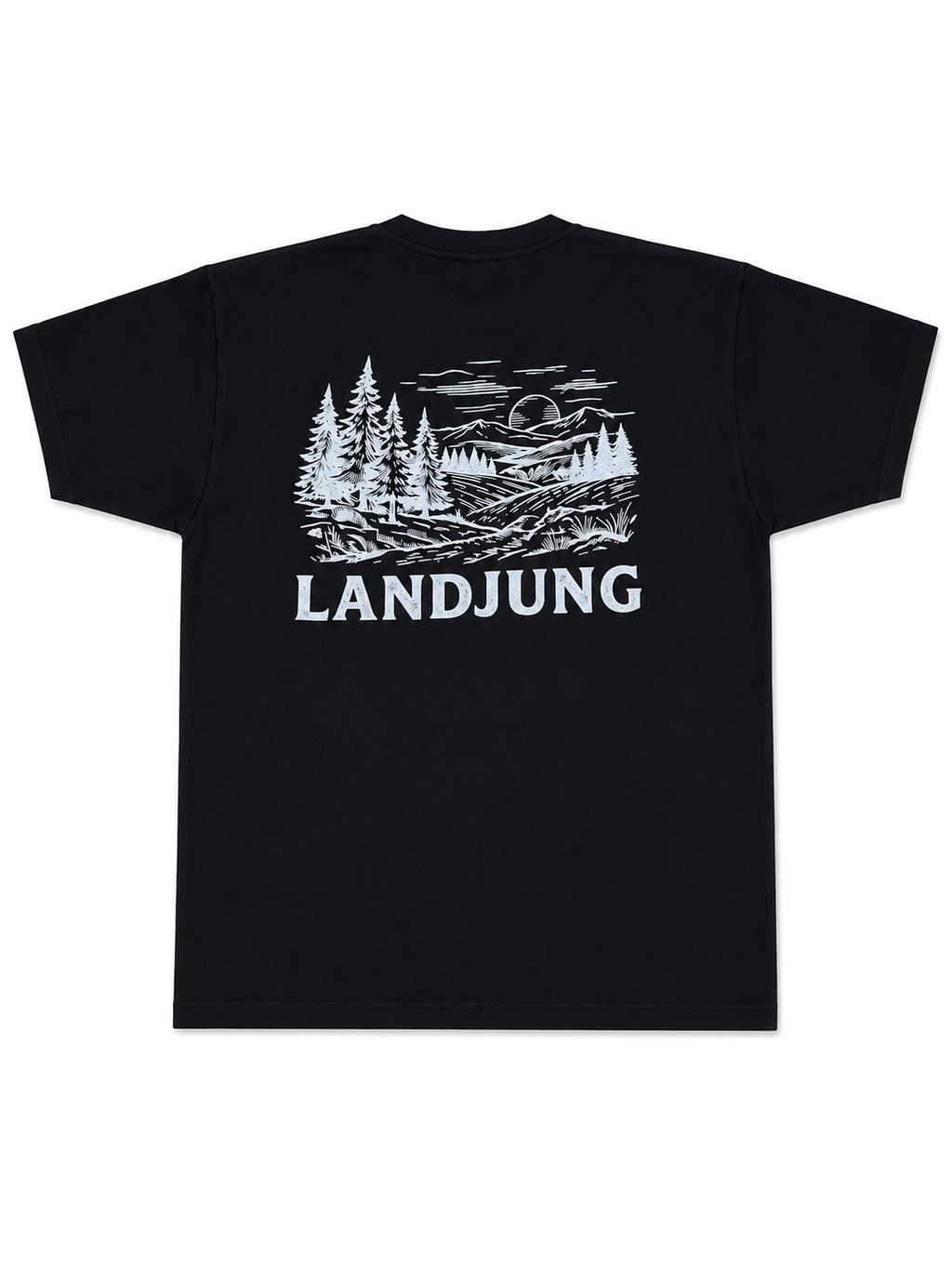 LandJung T-Shirt Schwarz – FOREST BACKPRINT