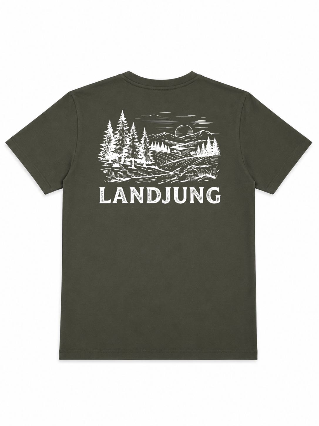 LandJung T-Shirt Oliv – FOREST BACKPRINT