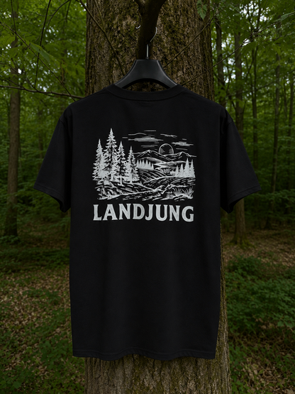 Landjung T-Shirt Schwarz – FOREST BACKPRINT