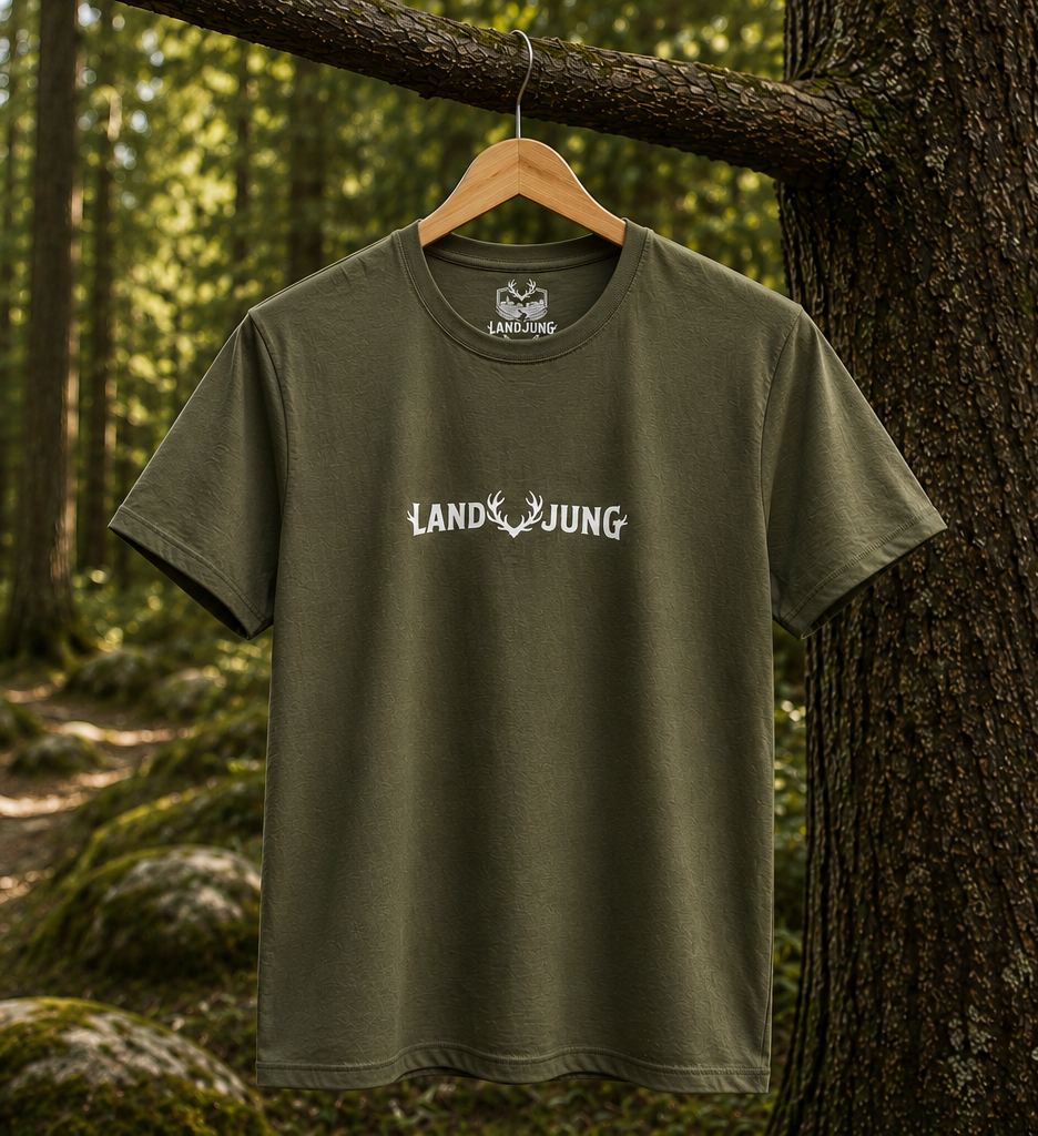 Landjung T-Shirt Oliv – Essential Brustlogo