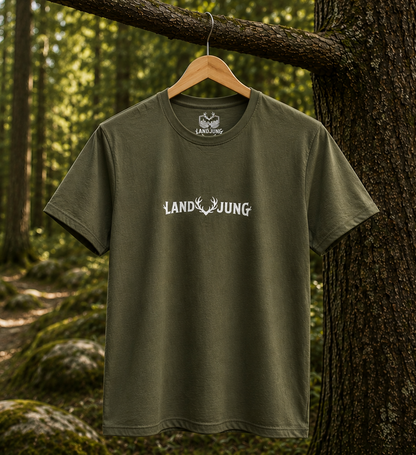 Landjung T-Shirt Oliv – Essential Brustlogo